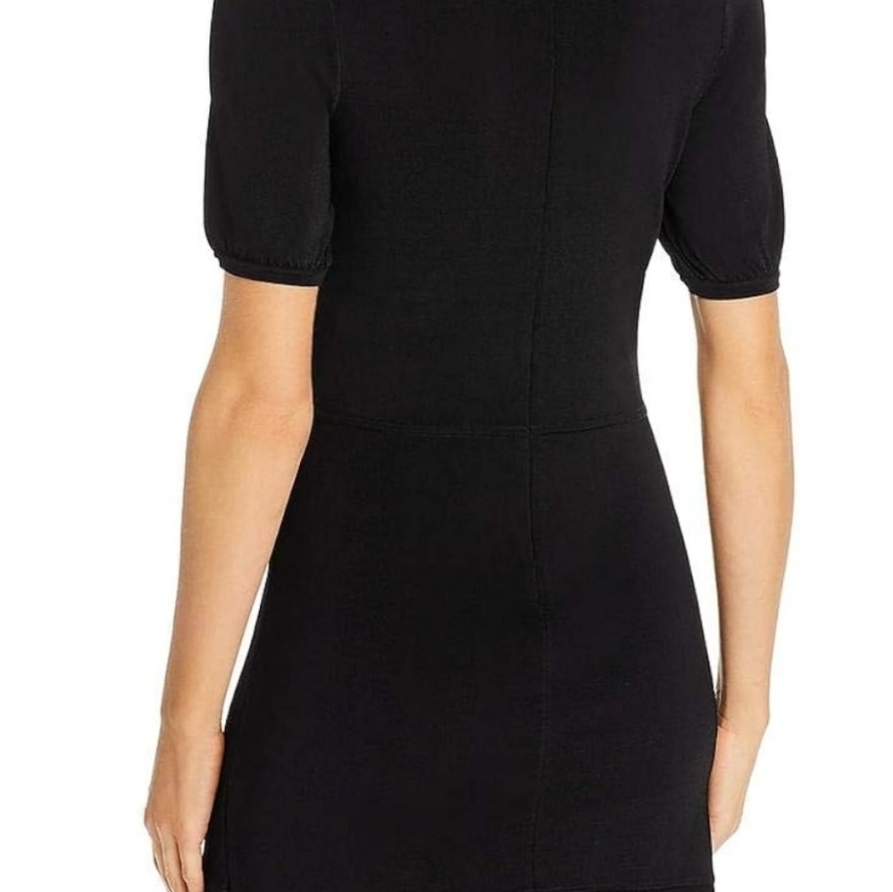 NWT Parker New York Black Faux Wrap Rhinestone Ruffle Detail Size XL - Picture 2 of 11